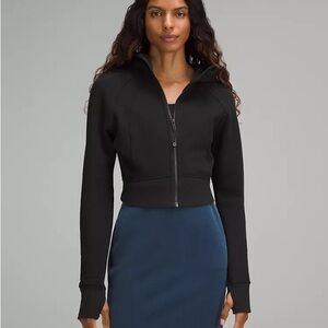 Lululemon scuba full-zip cropped hoodie Chic Black Jacket for Women sweatshirt
